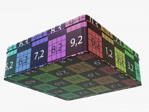 tin box rectangular shape flat 3D Model
