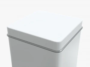 tin can rectangular shape tall 3D Model