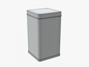 tin can rectangular shape tall 3Dモデル