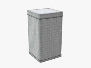tin can rectangular shape tall 3D Model