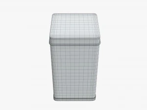tin can rectangular shape tall 3D Model
