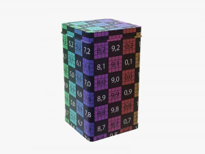 tin can rectangular shape tall 3D Model