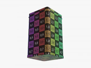 tin can rectangular shape tall 3D Model