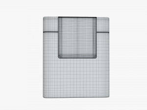 metal tin can rectangular with label Modèle 3D