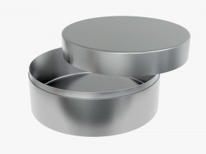 metal tin can round Modello 3D