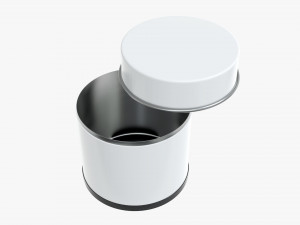 round metal tin can tube shape 3Dモデル