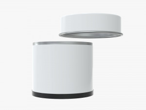 round metal tin can tube shape 3Dモデル