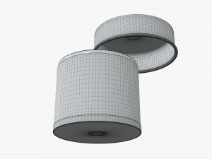 round metal tin can tube shape 3Dモデル