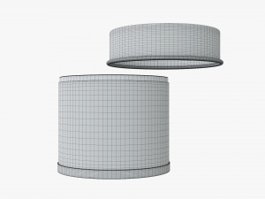 round metal tin can tube shape 3Dモデル