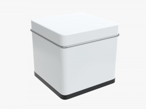 square metal tin can Modelo 3D