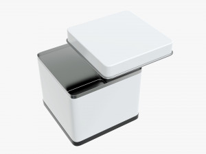 square metal tin can Model 3D