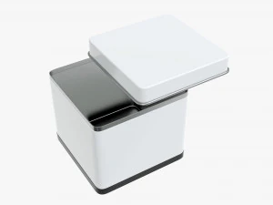 square metal tin can 3D Model