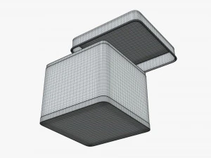 square metal tin can 3D Model