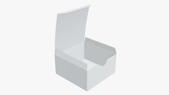 opened paper gift box 3D Model .c4d .max .obj .3ds .fbx .stl .blend 