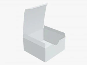 opened paper gift box 3D Model