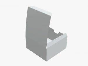 caja de regalo de papel abierta Modelo 3D