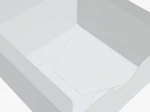 opened paper gift box 3D Model