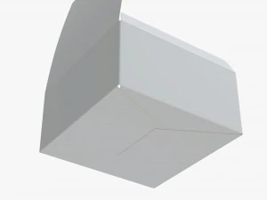 caja de regalo de papel abierta Modelo 3D