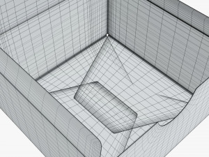 opened paper gift box 3D Model