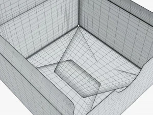 caja de regalo de papel abierta Modelo 3D