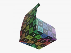 caja de regalo de papel abierta Modelo 3D