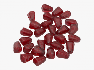 pomegranate seeds ripe Modelo 3D