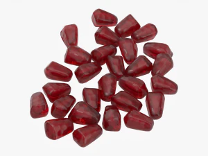 semi di melograno maturi Modello 3D