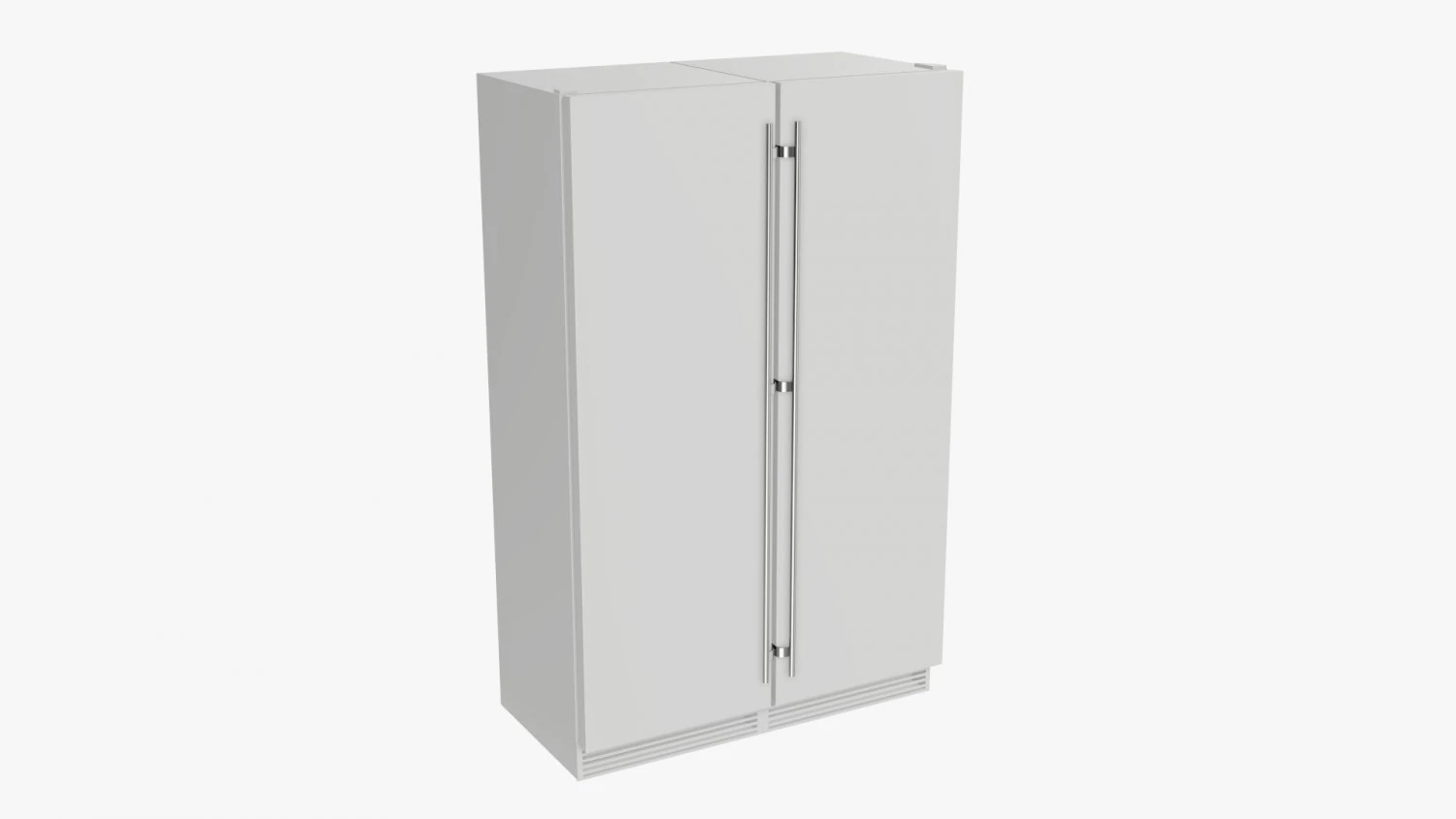 refrigerator free-standing double 3D Model .c4d .max .obj .3ds .fbx .stl .blend