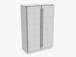 refrigerator free-standing double 3Dモデル