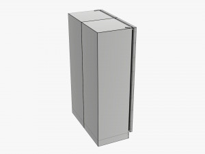 refrigerator free-standing double 3Dモデル