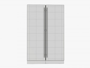 refrigerator free-standing double 3Dモデル