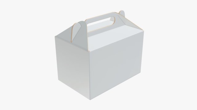 gable cardboard box Modelo 3D .c4d .max .obj .3ds .fbx .stl .blend 