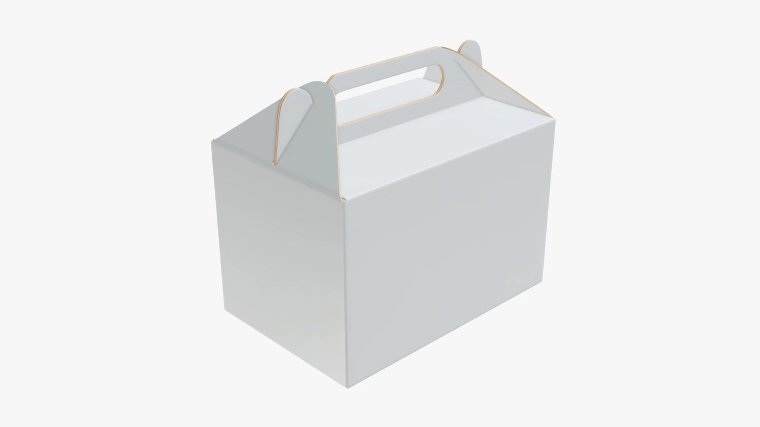 gable cardboard box 3D Model .c4d .max .obj .3ds .fbx .stl .blend
