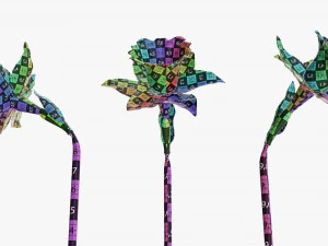 narcissus purple flower single 3D Model