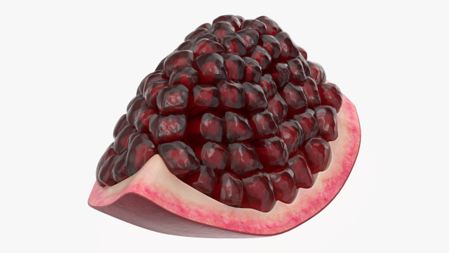 pomegranate slice ripe 3D Модель .c4d .max .obj .3ds .fbx .stl .blend 