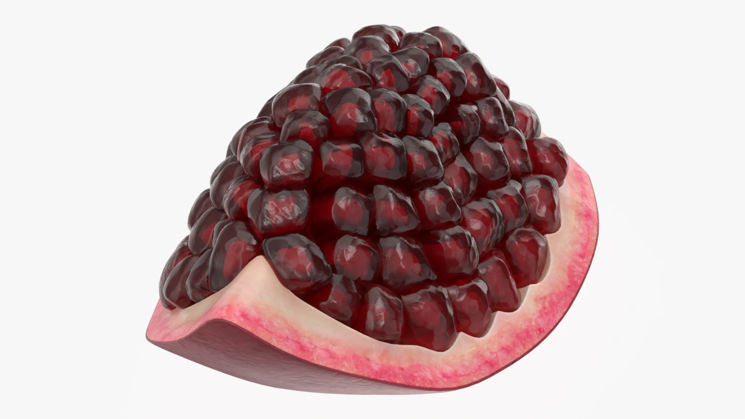 pomegranate slice ripe 3D Model .c4d .max .obj .3ds .fbx .stl .blend 