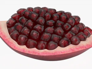 pomegranate slice ripe 3D Model