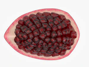 pomegranate slice ripe 3D Model