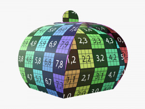 truffle tote box cardboard 3Dモデル