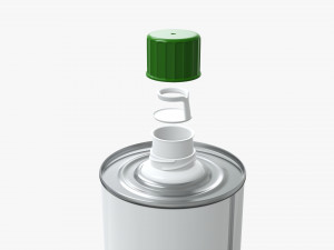 olive oil in a metal can 3D Model