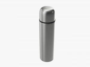 thermos with cup large stainless steel 3D Model