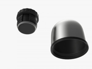 thermos with cup large stainless steel Modello 3D