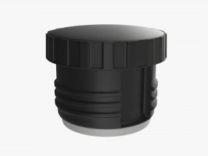 thermos with cup large stainless steel Modello 3D