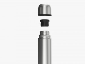 thermos with cup large stainless steel Modello 3D