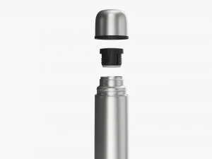thermos with cup large stainless steel 3D Model