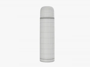 thermos with cup large stainless steel 3D Model