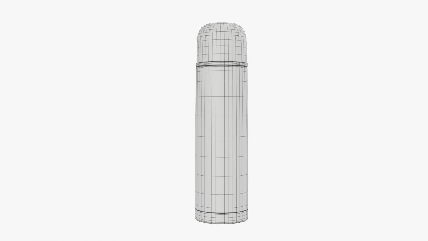 Thermos stainless steel large with cup 3D model