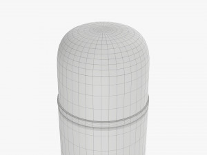 thermos with cup large stainless steel Modello 3D