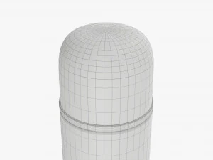 thermos with cup large stainless steel 3D Model