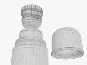 thermos with cup large stainless steel 3D Model